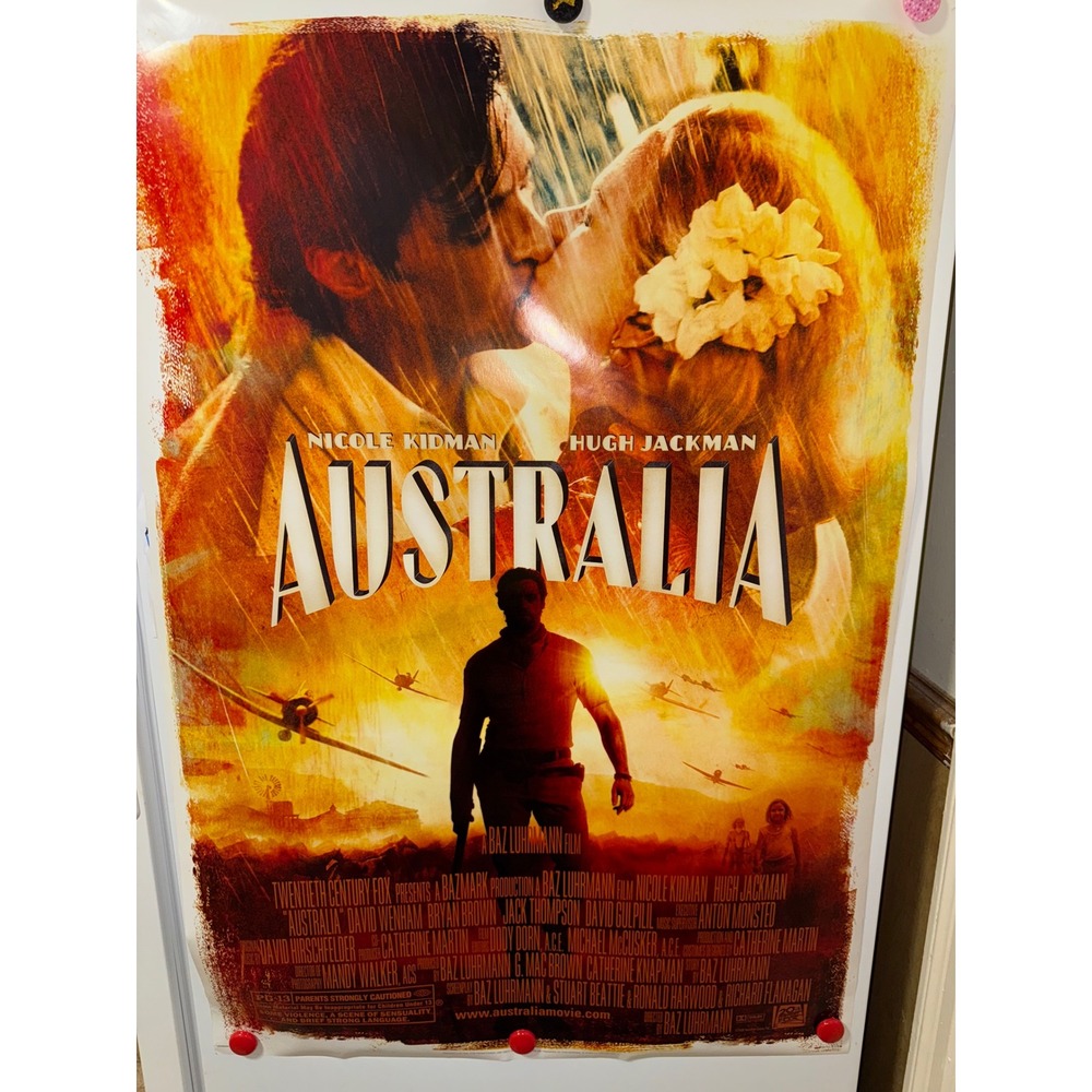 Australia 2008 Movie Poster Double Sided Nicole Kidman Hugh Jackman Baz Luhrmann